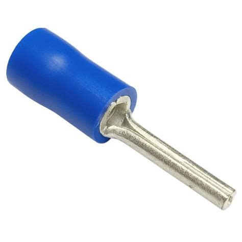 Conector Terminal Eletrico Pino Agulha Pr Isolado Tubular Azul Mm A