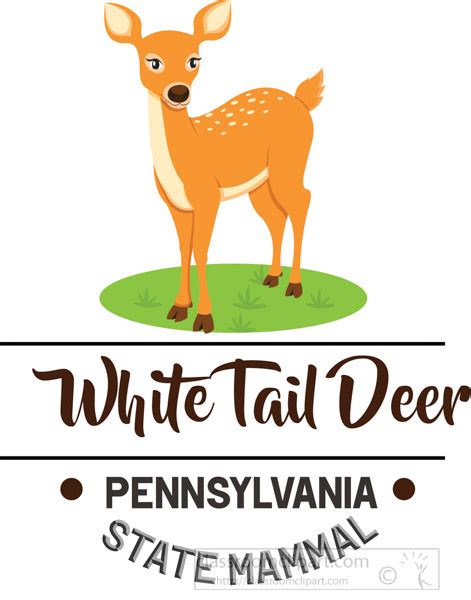 Pennsylvania State Clipart - pennsylvania-state-mammal-white-tail-deer ...