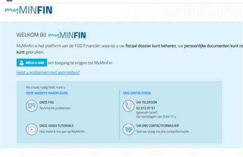 Myminfin Login Useful Guide To Eservices Minfin Fgov Be