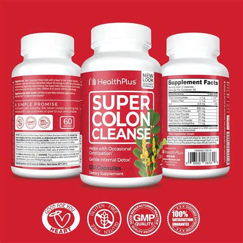 Health Plus Super Colon Cleanse 120 Capsules Natural Detox