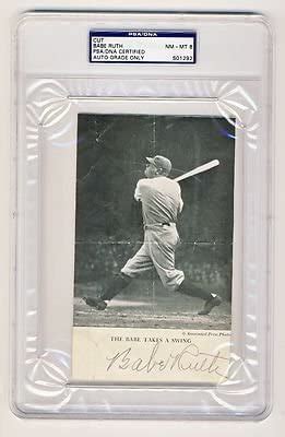 Amazon Sports Memorabilia Babe Ruth Autographed Cut Signature