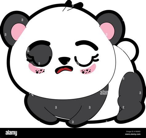 Kawaii Panda Bear Icon Stock Vector Image And Art Alamy