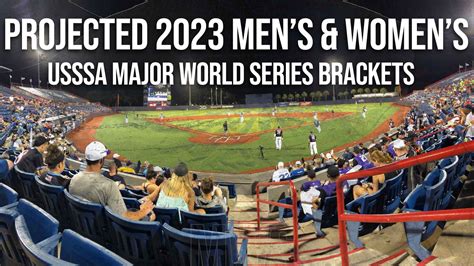 Projected 2023 Men’s And Women’s Major World Series Bracket Unofficial Conference Usssa