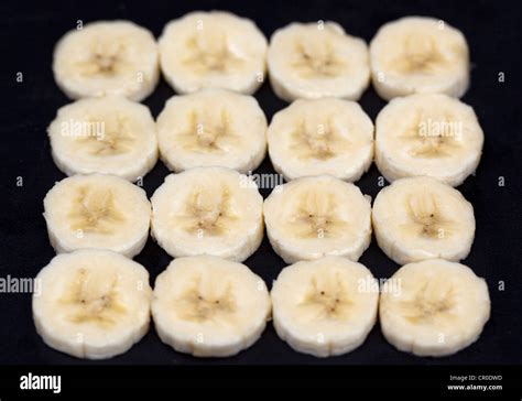 Sliced or chopped banana Stock Photo - Alamy