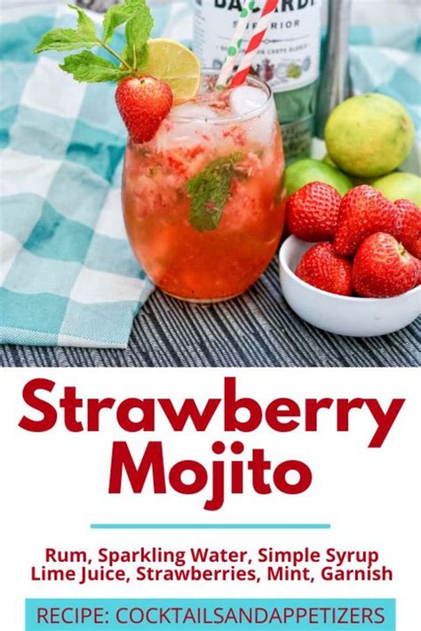 Strawberry Mojito Cocktail - Cocktails and Appetizers