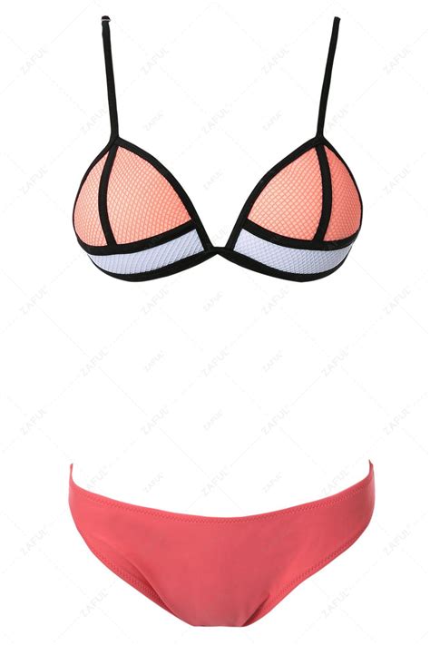 16 OFF 2021 Color Block Bikini Set In JACINTH ZAFUL