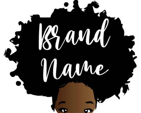 Cute Black Girl logo Black woman logo African American Logo | Etsy