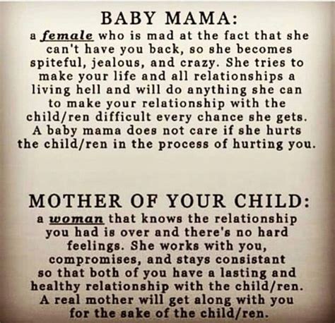 Baby Mama Vs Girlfriend Quotes - ShortQuotes.cc