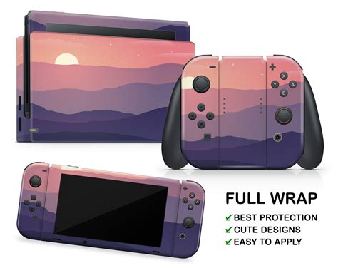 Purple Sunset Nintendo Switch Skin Mountains Landscape Joy - Etsy