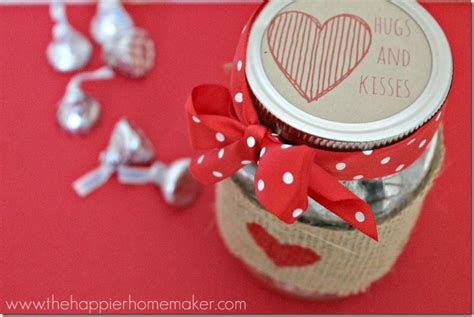 Valentines Kisses Jar Mason Jar Crafts Love