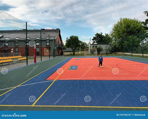 Basketball Court Top View Editorial Image 173374742