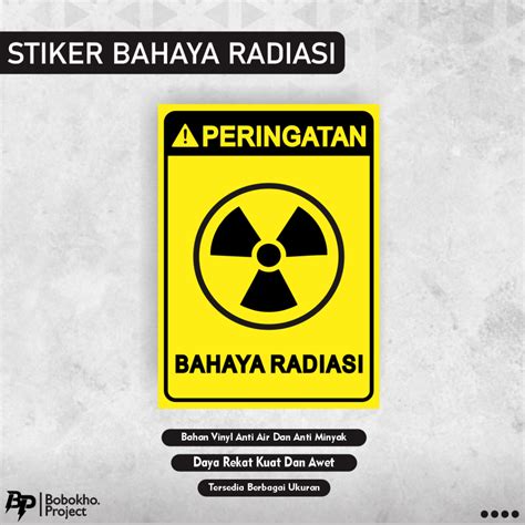 Jual Sticker Peringatan Bahaya Radiasi Stiker Awas Bahaya Radiasi