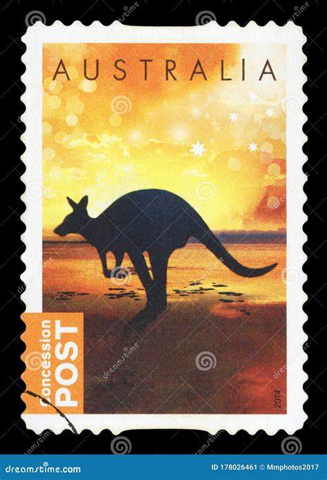 Sello Postal De Australia Foto Editorial Imagen De Correspondencia