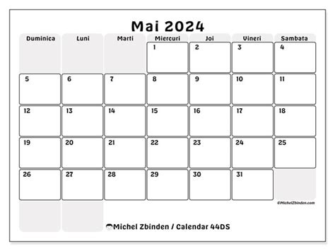 Calendar Mai 2024 44 Michel Zbinden RO