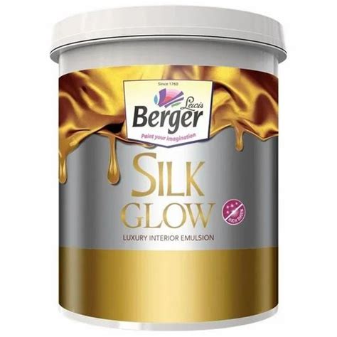 Berger Silk Glow Luxury Interior Emulsion Paint Packaging Size Bucket