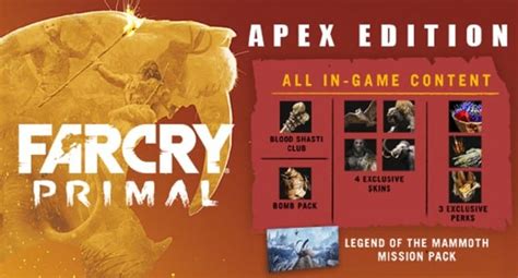 Far Cry Primal Apex Edition USA Includes Digital Contents Of Other