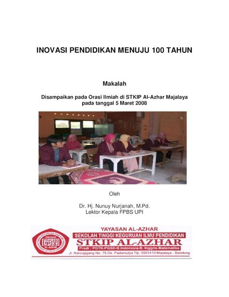 PDF INOVASI PENDIDIKAN MENUJU 100 TAHUN File Upi Edufile Upi Edu