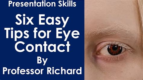 How To Keep Eye Contact During A Presentation Youtube