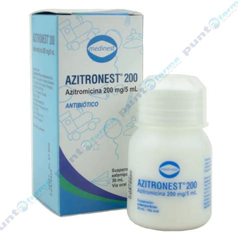 Azitronest 200 Azitromicina 200mg 5ml 30ml Punto Farma