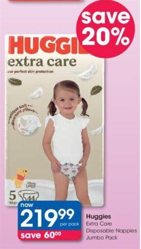 Huggies Extra Care Disposable Nappies Jumbo Pack Offer At Clicks