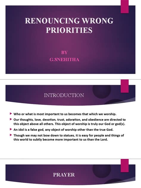 Renouncing Wrong Priorities Pdf