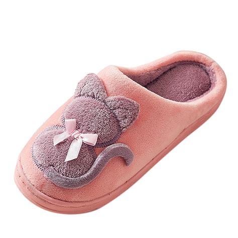 Knqrhpse Women S Slippers Shoes Winter Ry Toe Plush Keep Slipon Warm