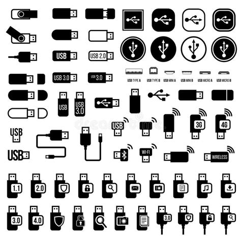 USB Icons Stock Vector Image Of Graphic Data File 50323457