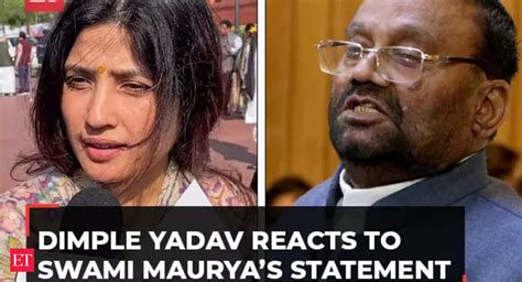 Dimple Yadav Reacts To Swami Prasad Mauryas Anti Hindu Remark His