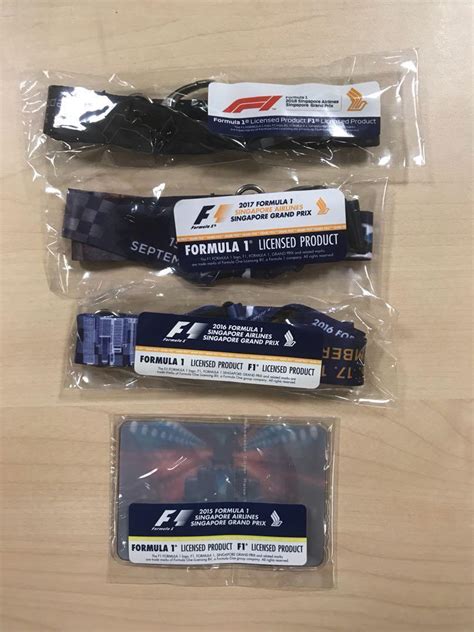 Singapore Airlines F1 Grand Prix Lanyards 4 Year Series Hobbies