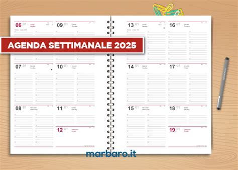 Agenda 2025 Da Stampare Settimanale Scarica Il PDF Adesso