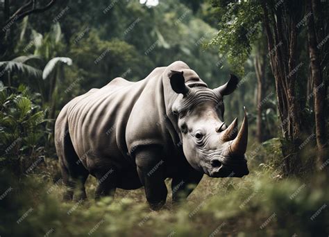 Premium Photo | A indian rhinoceros