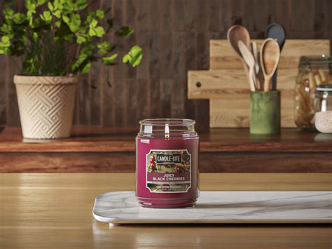 Juicy Black Cherries 18oz Jar Candle Candle Lite Company