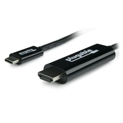 Plugable Usb C To Hdmi Adapter Cable Connect Usb C Or Thunderbolt 3 Laptops To Hdmi Displays