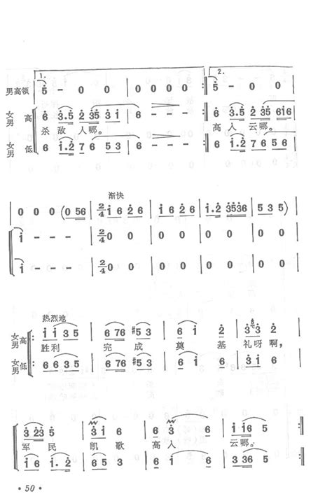 长征组歌 红军不怕远征难 正版 31 65 总谱 简谱五线谱