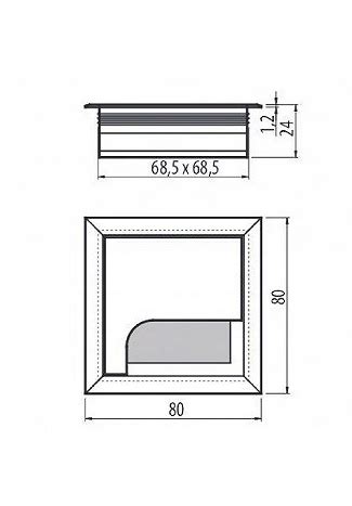 Купить Przepust kablowy przelotka 80x80 anodowany czarny 9742085750