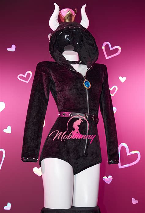 Halloween Plush Homewear Romper And Thigh Socks With Belt And Choker Sexy Lingerie Bodysuit