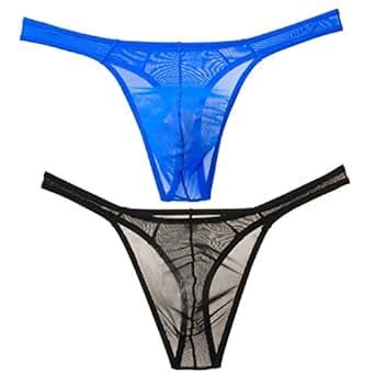 JAXFSTK Men S Sheer Mesh T Back G String Gay Underwear Bluge Pouch Body Thong At Amazon Mens