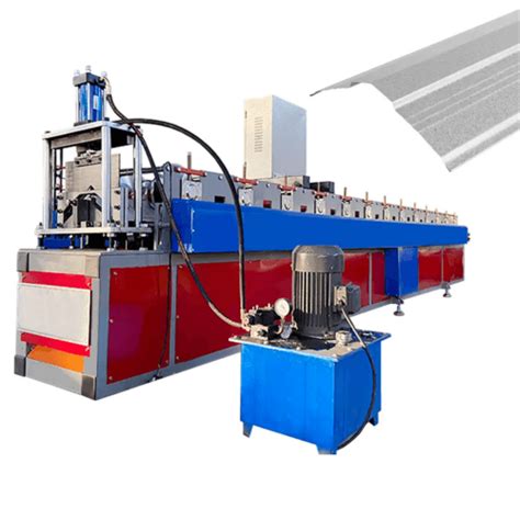 Industrial Ridge Cap Customization Hydraulic Cutting Roll Forming Machine Roof Ridge Machine ...