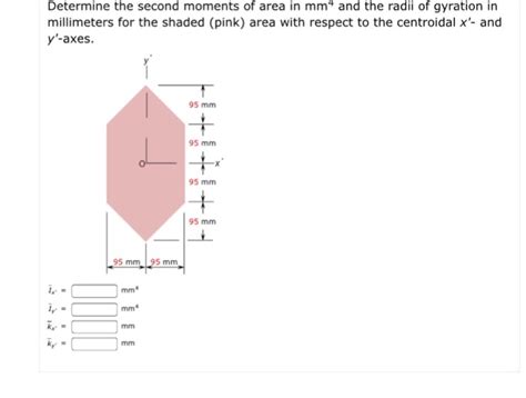 Solved Determine The Second Moments Of Area In Mm 4 And The