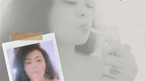 The Pleasure Of Dildo And Cigarette Audible Smoking Cork Cigarette Close Up Smoking