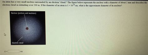 Solved An atom has a very small nucleus surrounded by an | Chegg.com