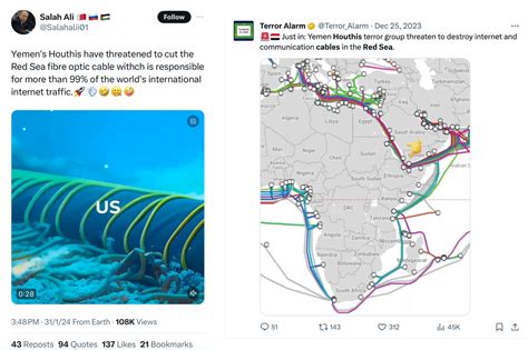 Have The Houthis Threatened To Cut Internet Cables In The Red Sea