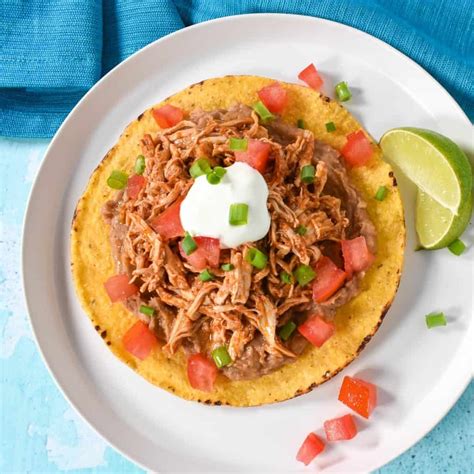 Shredded Chicken Tostadas Cook2eatwell