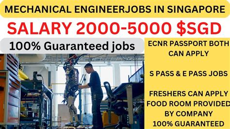 Mechanical Engineering Jobs In Singapore🇸🇬 L Salary 2000 7000gd L S