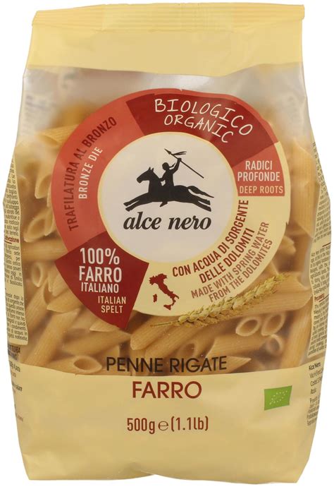 Penne Rigate Trafilate Al Bronzo 100 Farro Italiano ALCE NERO