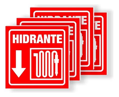 Pack 4 Señalamiento Hidrante 20x20 Letrero Meses Sin Interés