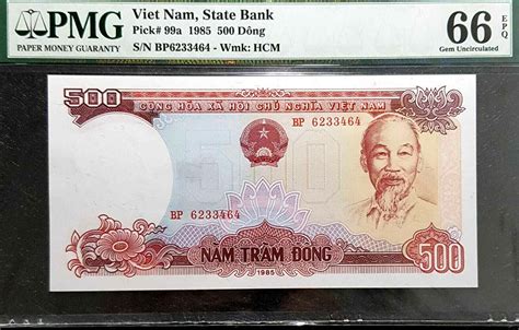 Pmg Gem Epq Unc Vietnam Dong Banknote Free B Note