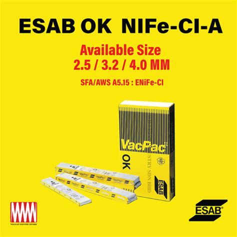 Esab Ok Nife Cl A Enife Cl Cast Iron Electrode