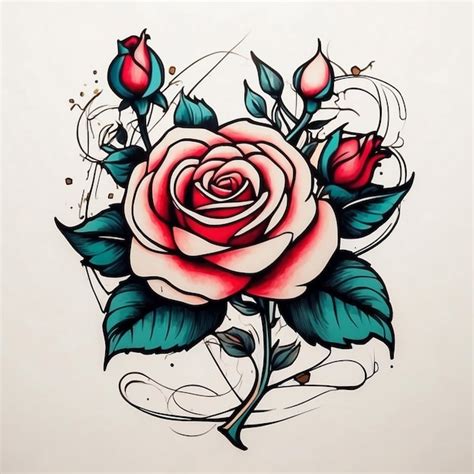 Desenho De Flor De Rosa Ilustra O De Rosa Desenho De Tatuagem De Rosa