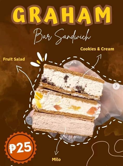 graham bar poster graham bar layout snack bar menu design  food